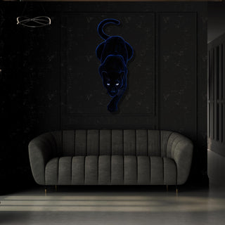 Black Panter Metal Wall Decor, Modern Jungle Art, Handmade Metal Sculpture