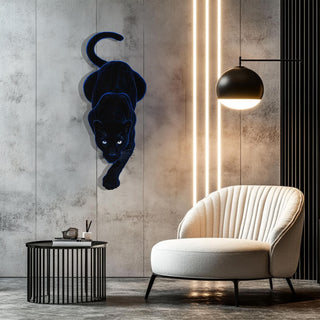 Black Panter Metal Wall Decor, Modern Jungle Art, Handmade Metal Sculpture