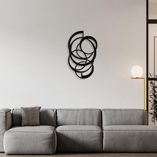 Abstract Circular Metal Wall Art, Minimal Circles Wall Sculpture, Geometric Deco, Interior Decoration