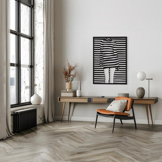 Metal Female Body Wall Art, Abstract Wall Sculpture, Striped Design, Fashion Decor, Woman Figure Art