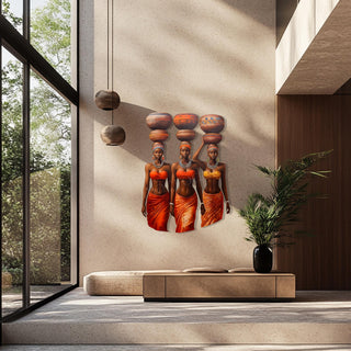 Afro Woman Metal Wall Art, Black Ladies Decor, Female Body Wall Decoration, Woman Figure Art