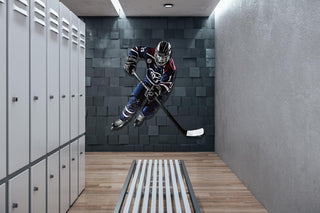 Ice Hockey Metal Wall Decor, Sports Wall Sculpture, Entryway Wall Art, Interior Decoration