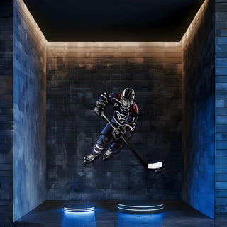 Ice Hockey Metal Wall Decor, Sports Wall Sculpture, Entryway Wall Art, Interior Decoration