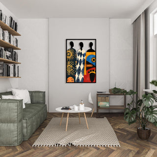 Trio Abstract Metal Wall Art with Colorful Design, Bohemian Wall Hanging, Living Room Decoration