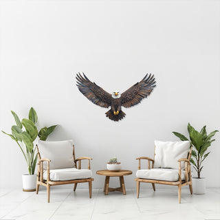 Colorful Eagle Design Metal Wall Sculpture, Metal Animal Wall Art, Bird Wall Sculpture