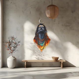 Lord Shiva Metal Wall Art, Adiyogi Wall Decor, Hindu God Gift, Yoga Studio