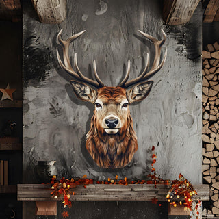 Deer Head Wall Decor, Hunting Metal Wall Art, Country House Decoration