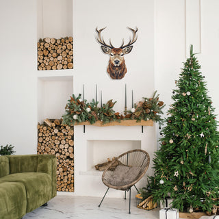 Deer Head Wall Decor, Hunting Metal Wall Art, Country House Decoration