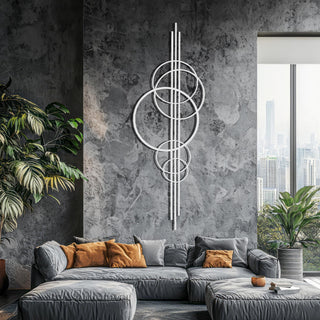 Modern Circular Metal Wall Sculpture, Contemporary Art, Abstract Circles Metal Wall Decor, Geometric Wall Art