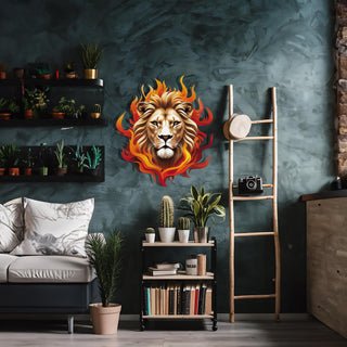 Lion Metal Wall Decor, Animal Wall Art, Wildlife Decoration, Safari Art