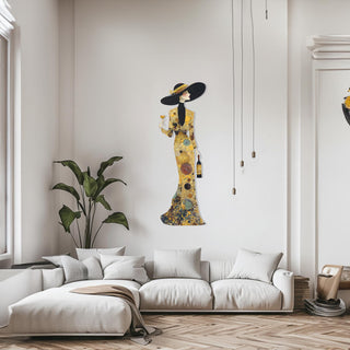 Modern Woman Figure Wall Art, Cocktail Wall Decor, Elegant Decoration Ideas, Let’s Drink