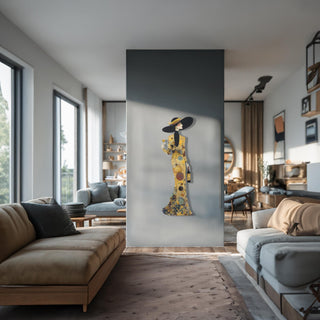 Modern Woman Figure Wall Art, Cocktail Wall Decor, Elegant Decoration Ideas, Let’s Drink
