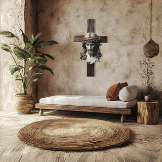 Jesus Metal Wall Sculpture, Crown of Thorns Christian Wall Art, Religious Wall Decor