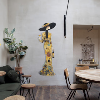 Modern Woman Figure Wall Art, Cocktail Wall Decor, Elegant Decoration Ideas, Let’s Drink