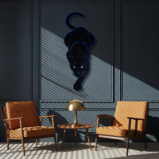 Black Panter Metal Wall Decor, Modern Jungle Art, Handmade Metal Sculpture