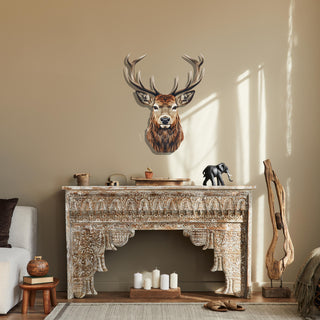 Deer Head Wall Decor, Hunting Metal Wall Art, Country House Decoration