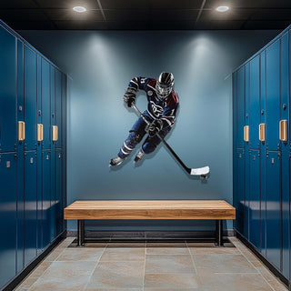 Ice Hockey Metal Wall Decor, Sports Wall Sculpture, Entryway Wall Art, Interior Decoration